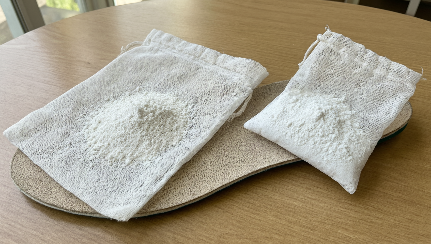 鞋墊旁的小蘇打透氣袋